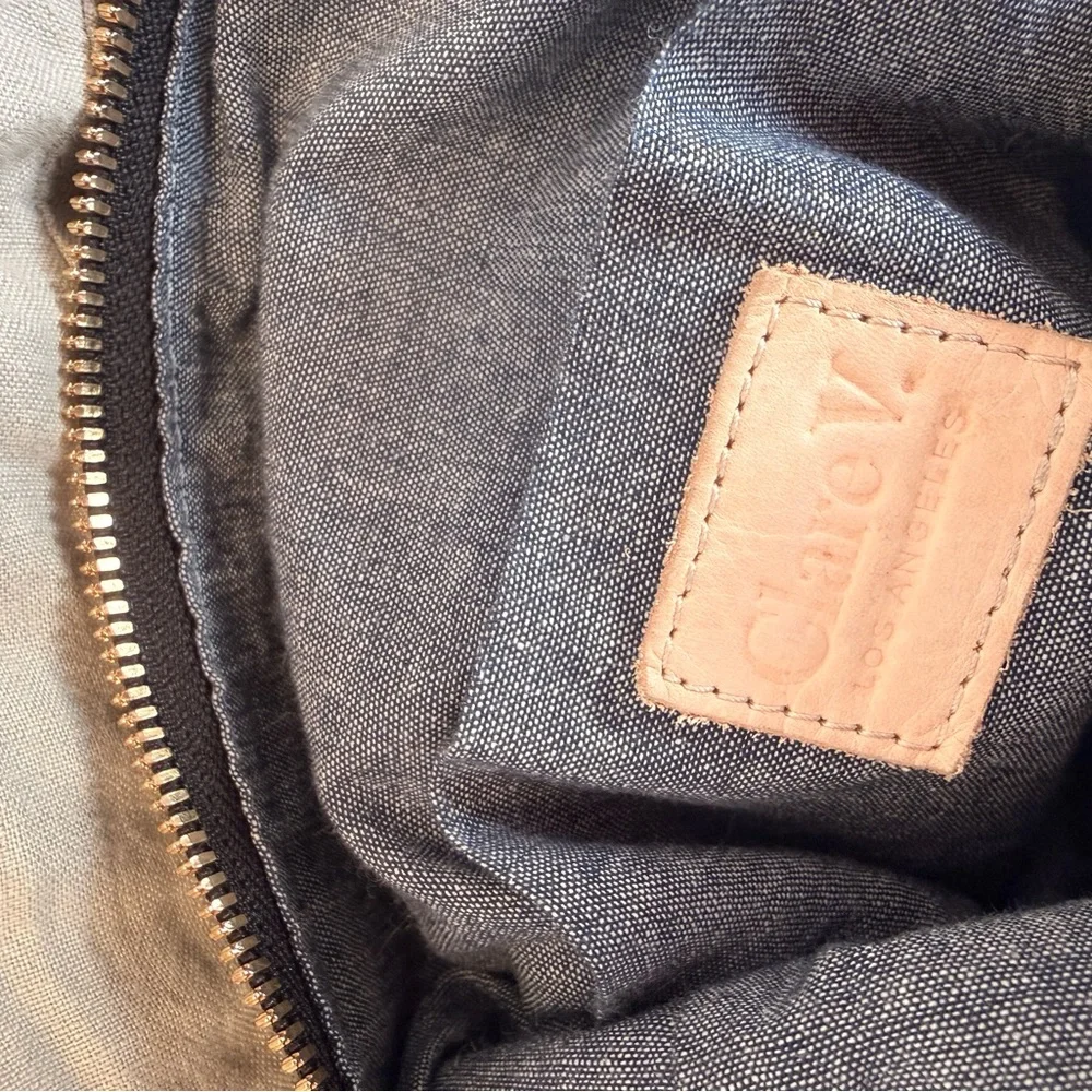 Clare V Suede Petite Jean Bucket Bag in Loden Green - Picture 8 of 13